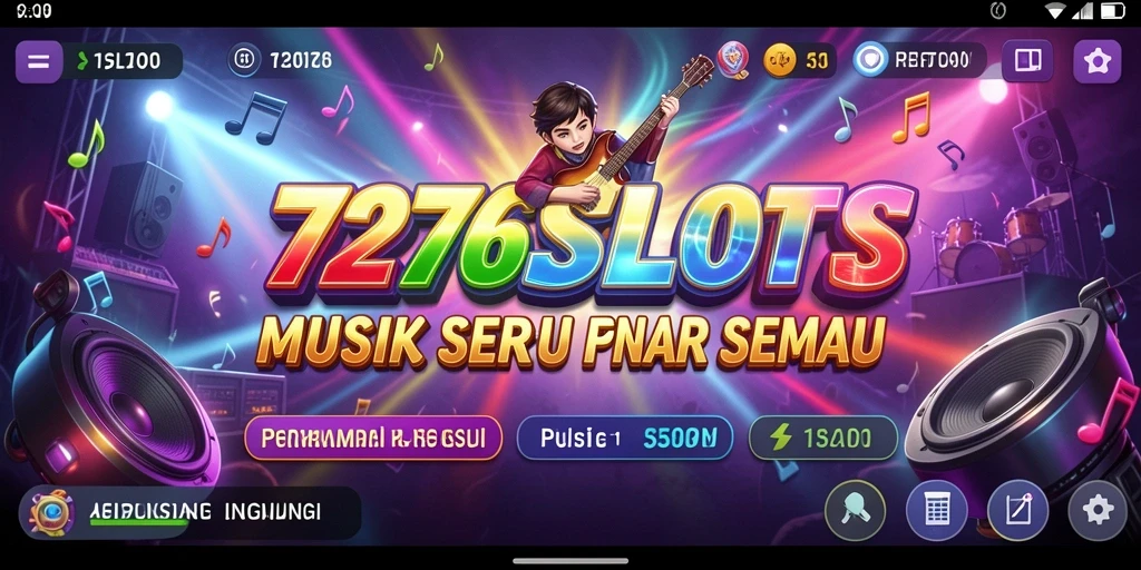 Screenshot gameplay 7276SLOTS dengan musik yang menyenangkan.