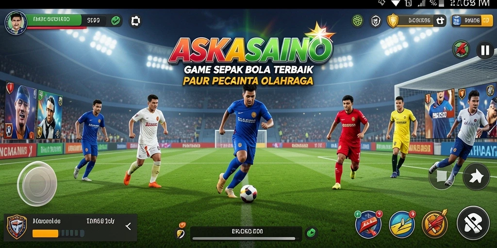 Tangkapan layar dari permainan sepak bola yang mendebarkan di ASKASINO.