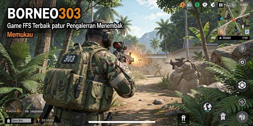 Tampilan gameplay mendebarkan dari <strong>BORNEO303</strong> dengan aksi tembak-menembak yang seru.