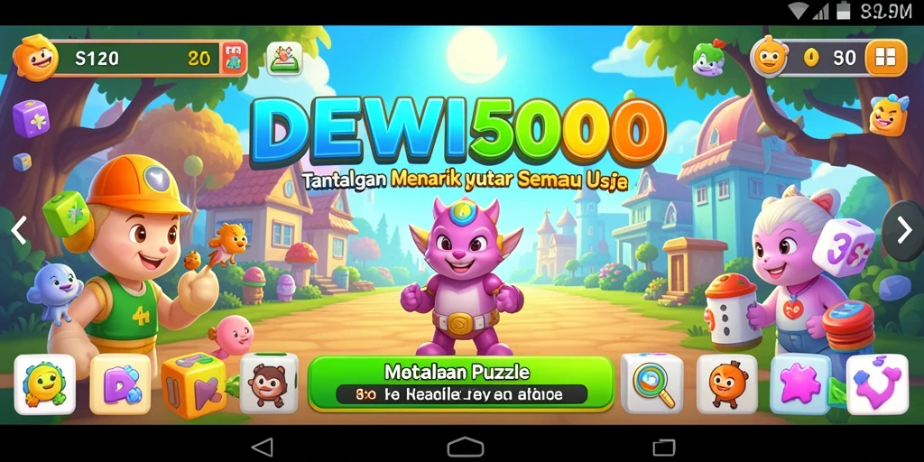 Tampilan gameplay DEWI5000 yang menantang dan menarik.