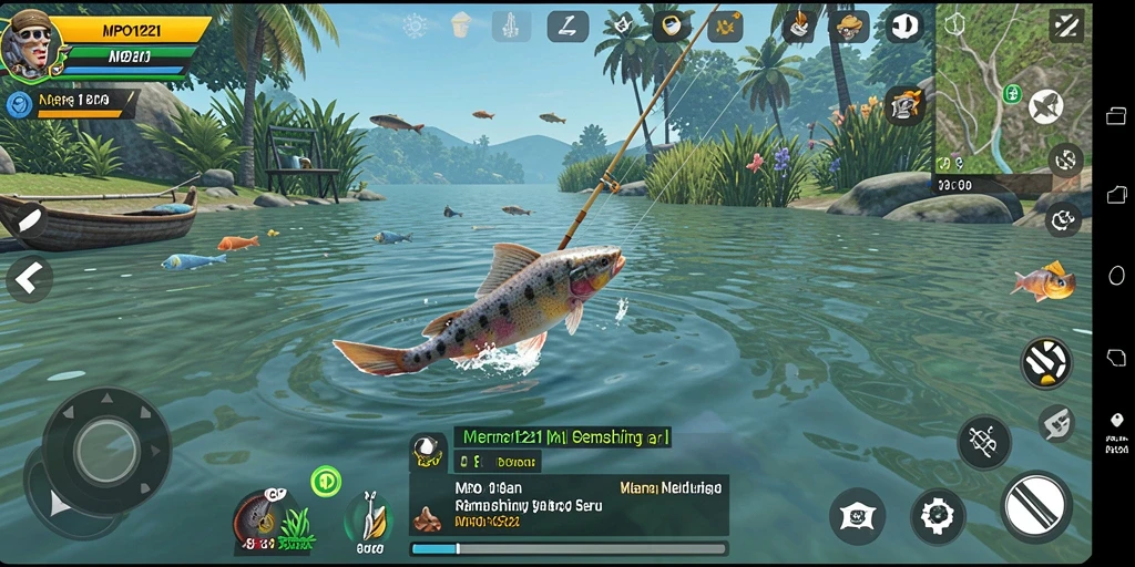 Menampilkan gameplay memancing yang seru dan menantang di MPO1221.