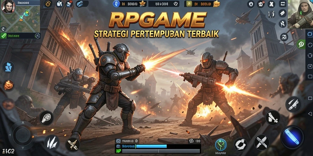 Tampilan gameplay RPGAME yang menegangkan di arena pertempuran.