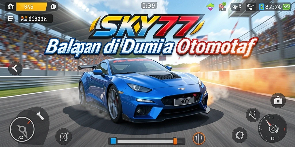 Tampilan gameplay Racing dengan mobil balap yang cepat dan lintasan menantang.