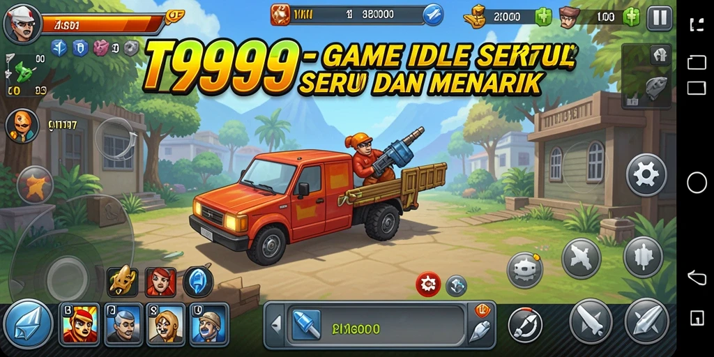 Tangkapan layar utama T9999 menampilkan gameplay Idle yang menarik.