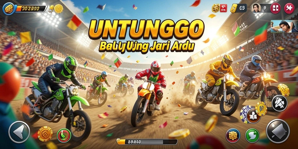 Menampilkan permainan balapan yang mendebarkan dalam UNTUNGGO.